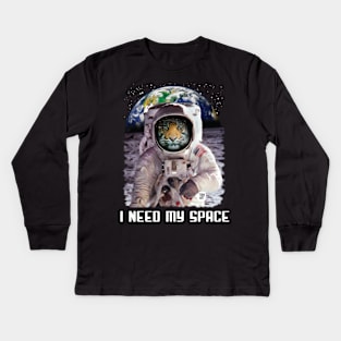 I NEED SPACE TIGER Kids Long Sleeve T-Shirt